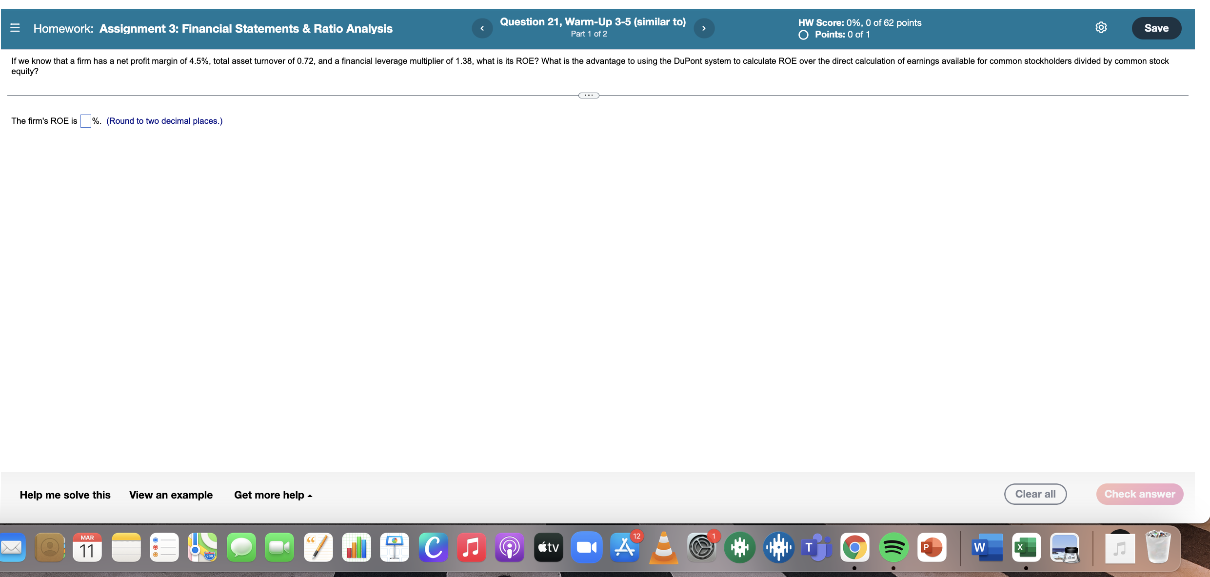Homework: Assignment 3: Financial Statements &
