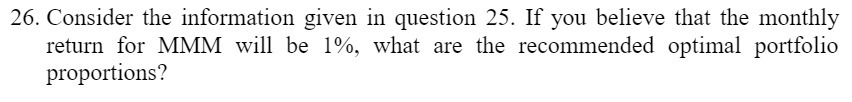 26. Consider the information given in question