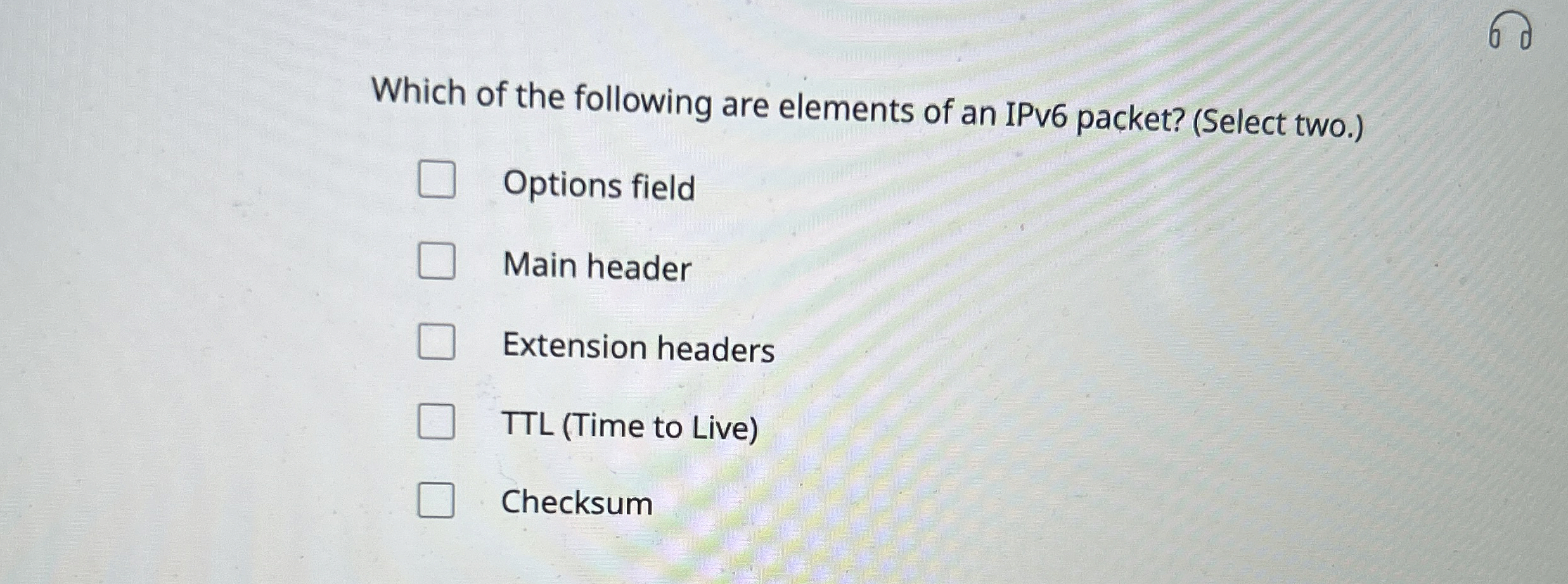 Which of the following are elements of an IPv 6