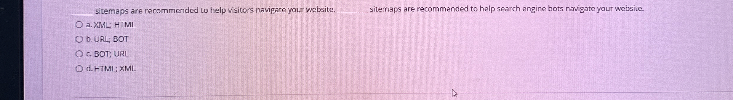sitemaps are recommended to help visitors