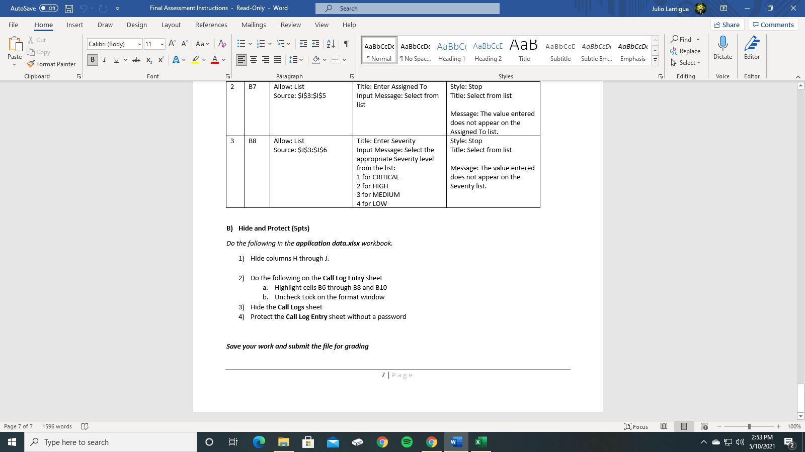 i need help with this problem AutoSave . Off)