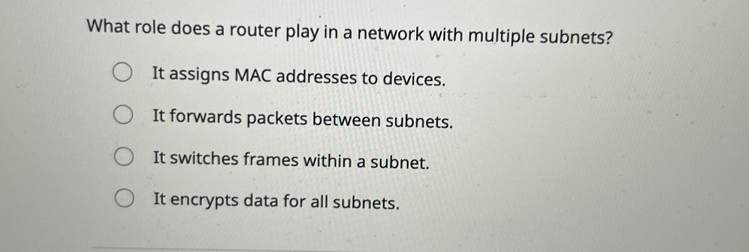 What role does a router play in a network with