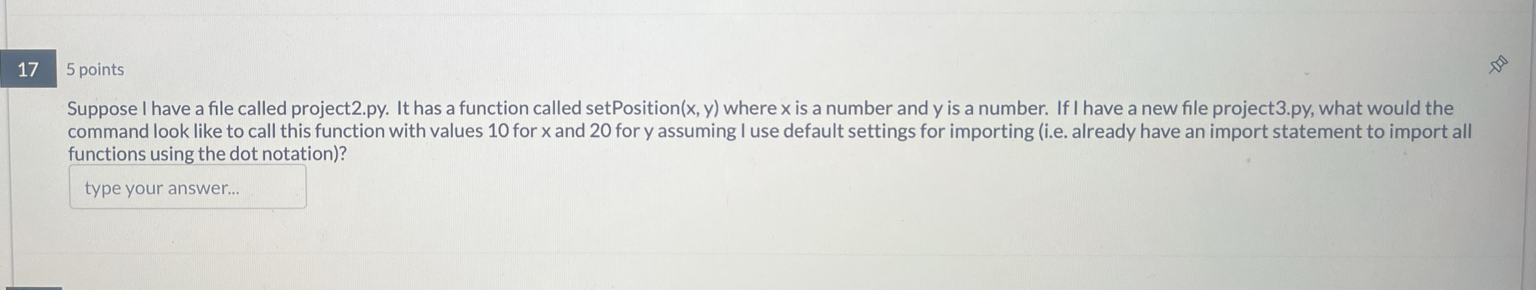 Suppose I have a file called project 2 . py . It
