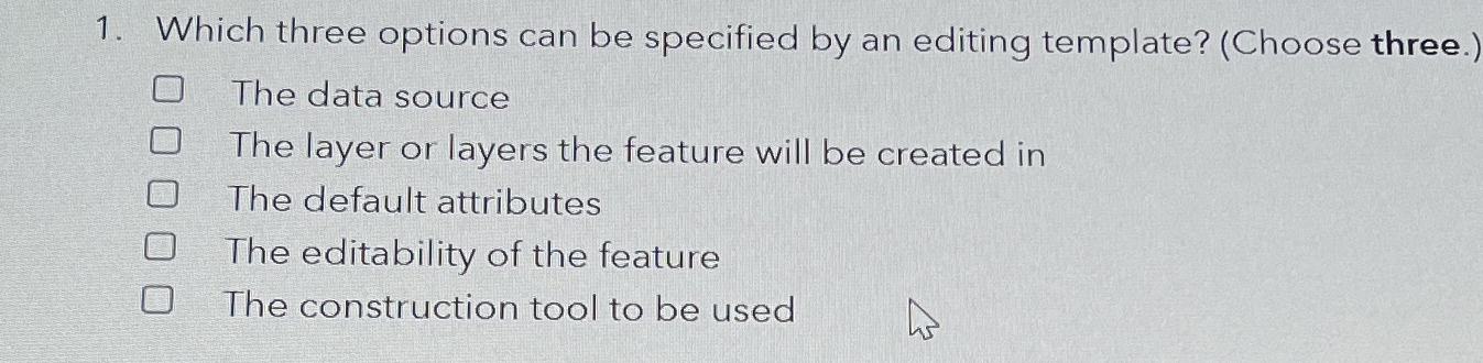Which three options can be specified by an