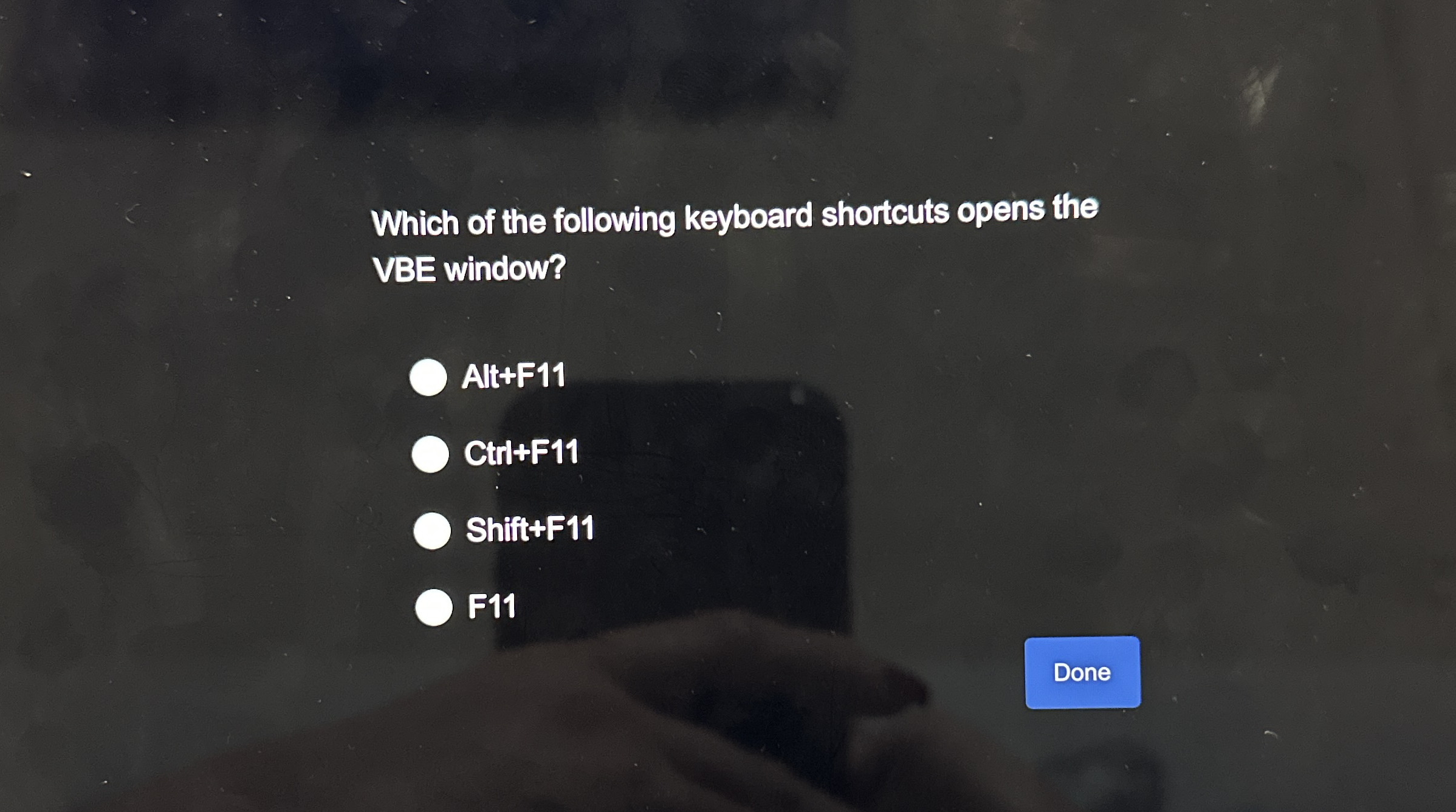 Which of the following keyboard shortcuts opens
