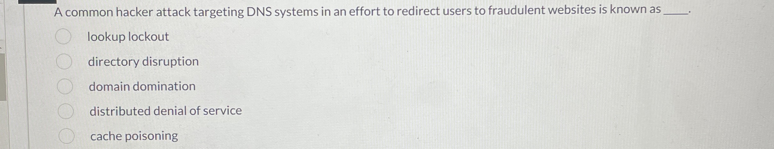 A common hacker attack targeting DNS systems in