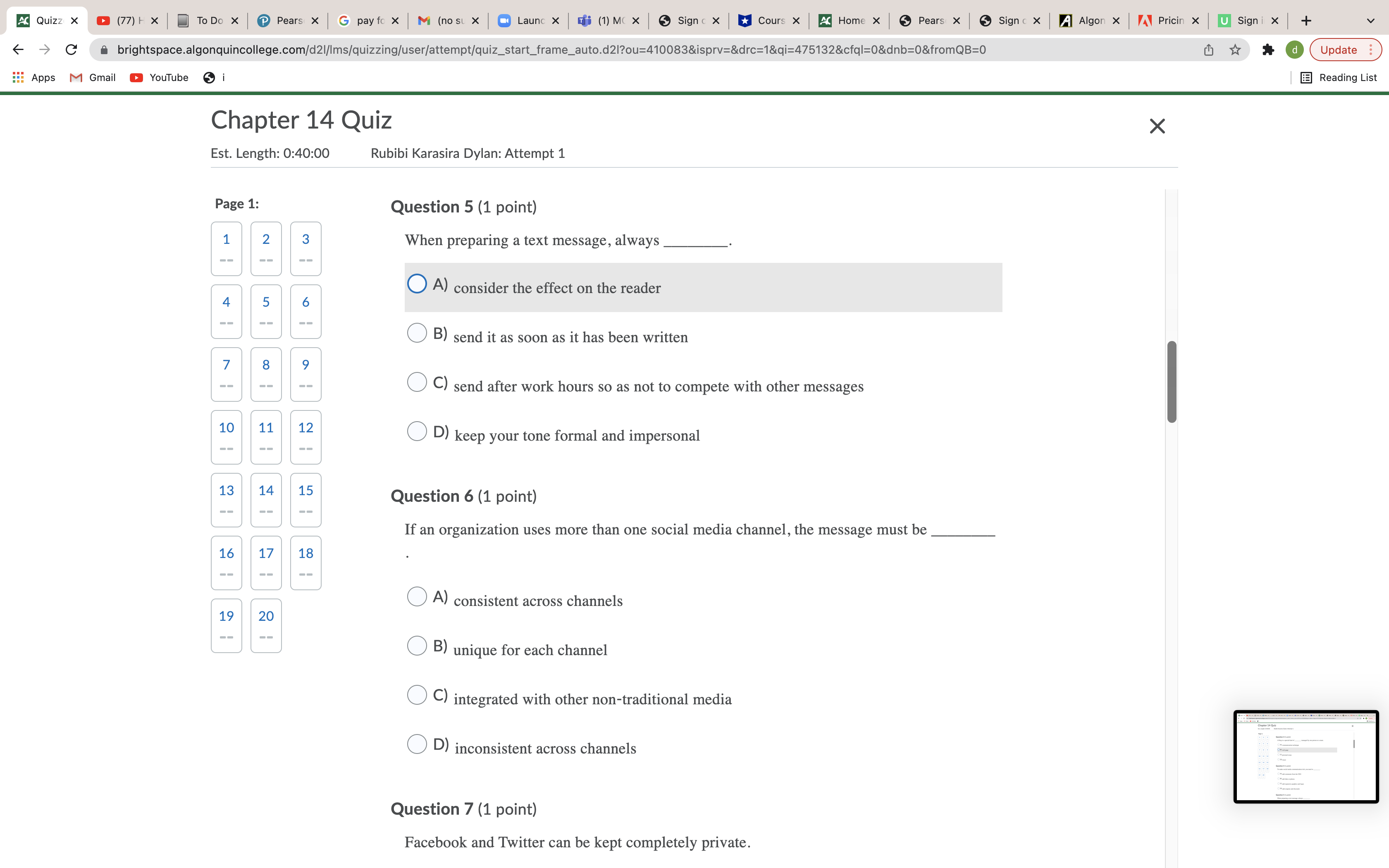 Ac Quizz X (77) + X To Do X Pears x G pay fo x M