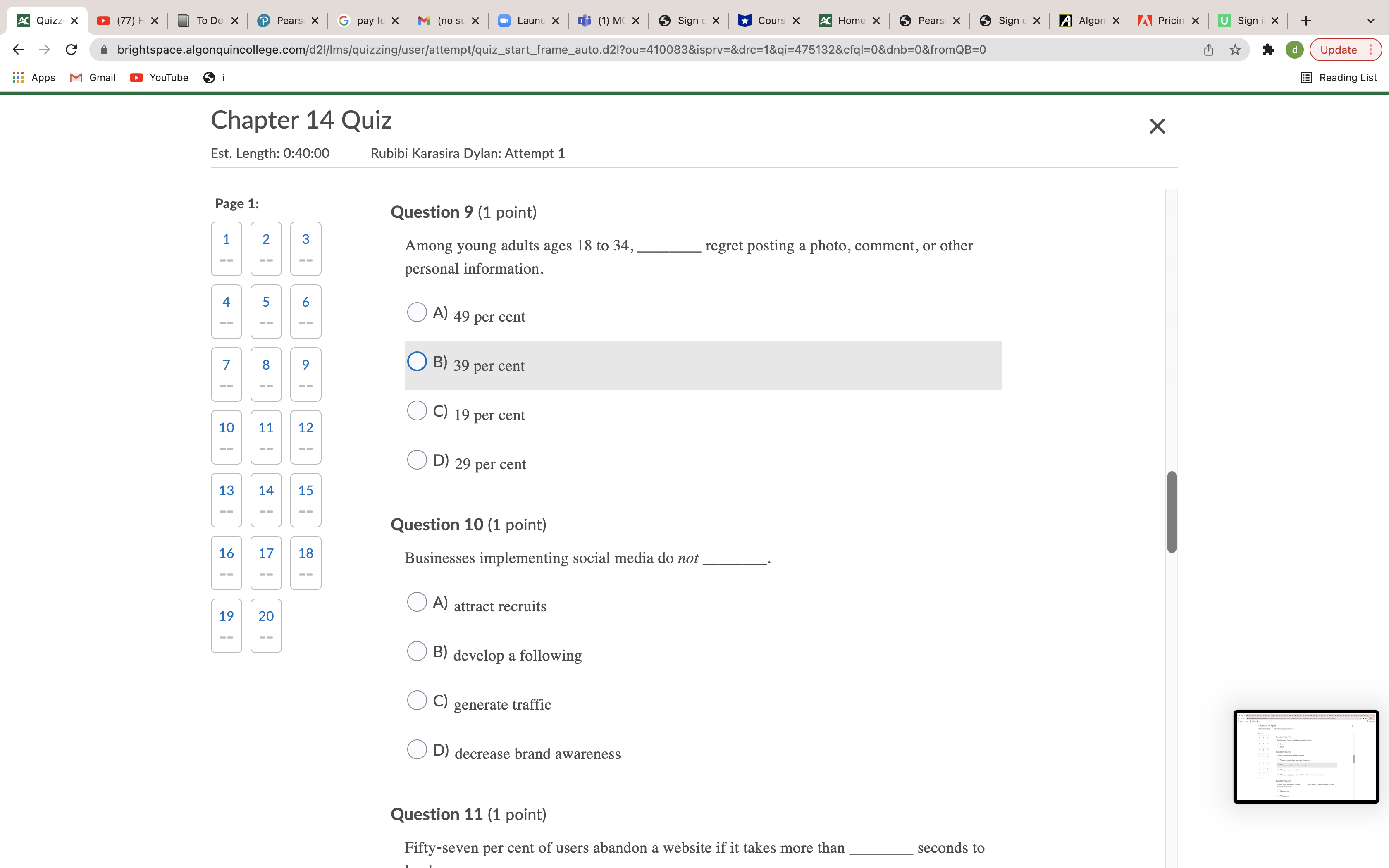 Ac Quizz X (77) + X To Do X Pears x G pay fo x M