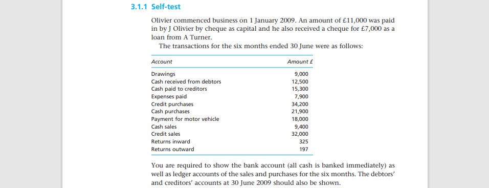 Answer all 1.On 1 June 2009, Jack started a