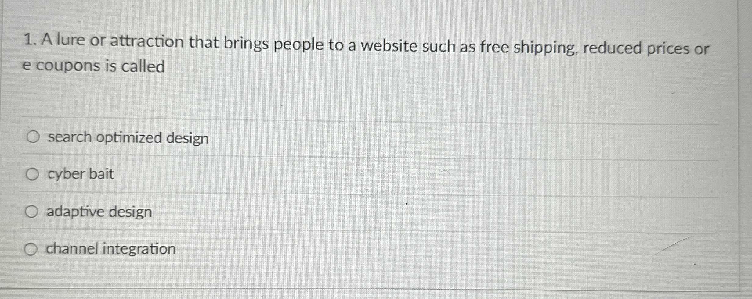 A lure or attraction that brings people to a