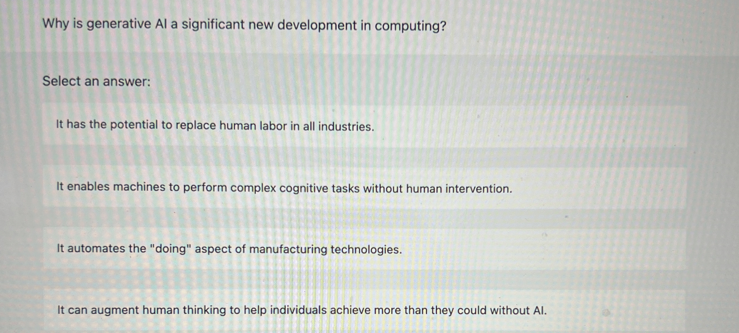 Why is generative Al a significant new