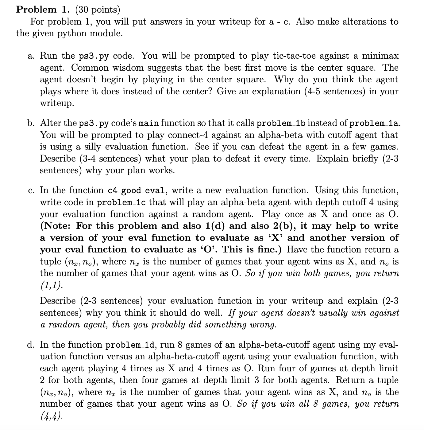 complete the coding portions for 1 c , 1 d , 2 a