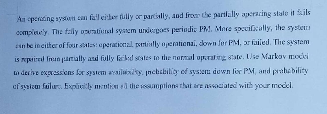 An operating system can fail either fully or