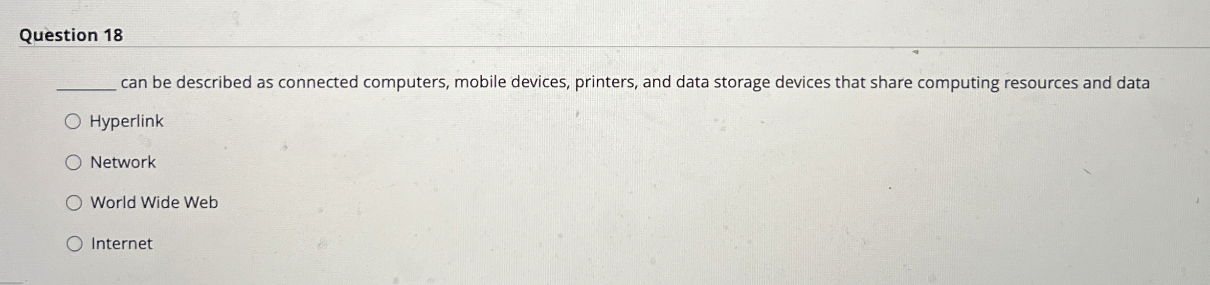 Question 1 8 can be described as connected