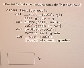How many instance variables does the Test class