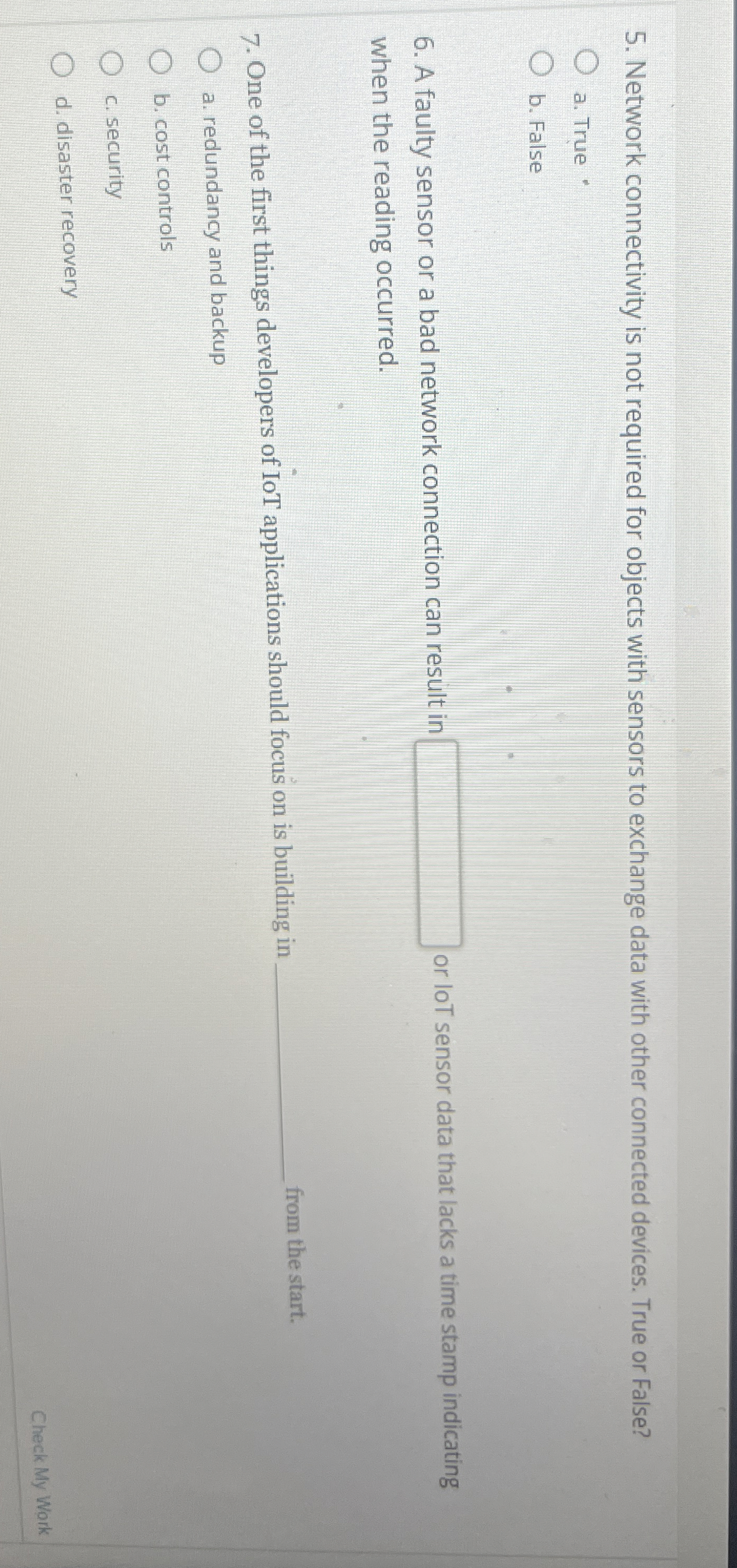 Network connectivity is not required for objects