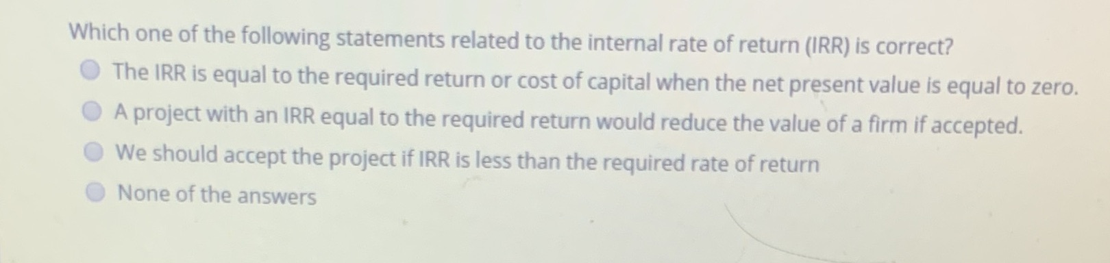 Which one of the following statements related to