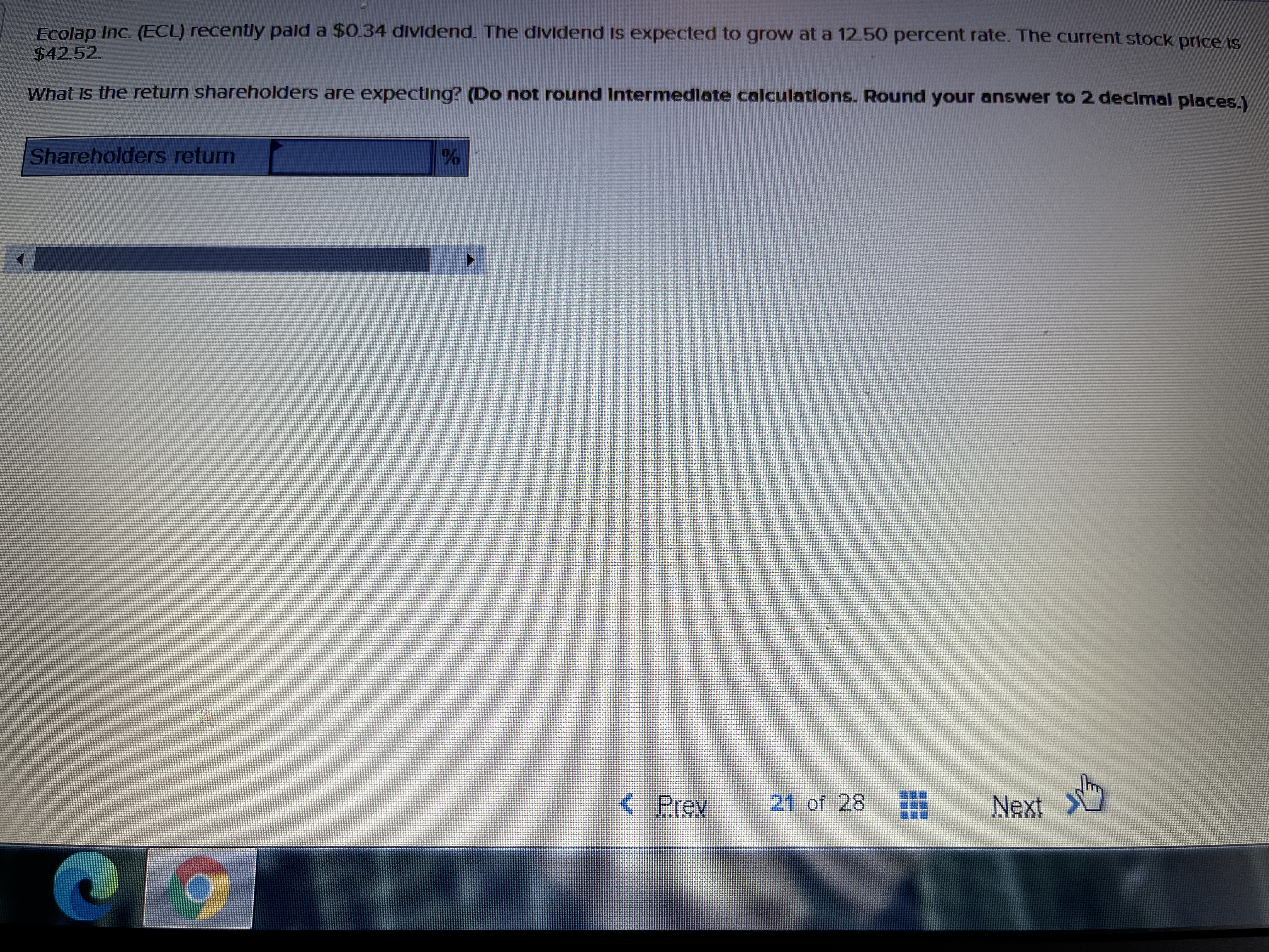 Ecolap Inc. (ECL) recently paid a $0.34 dividend.