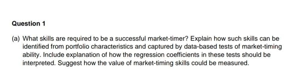 full Question Question 1 (a) What skills are