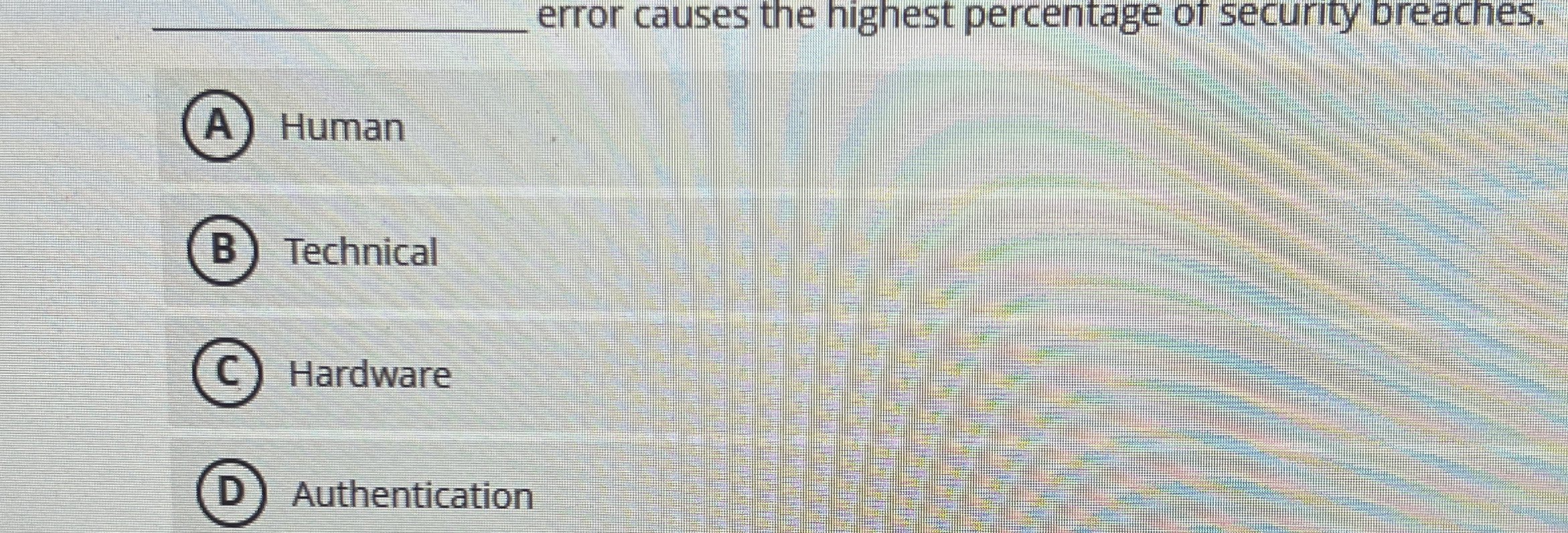 error causes the highest percentage of security