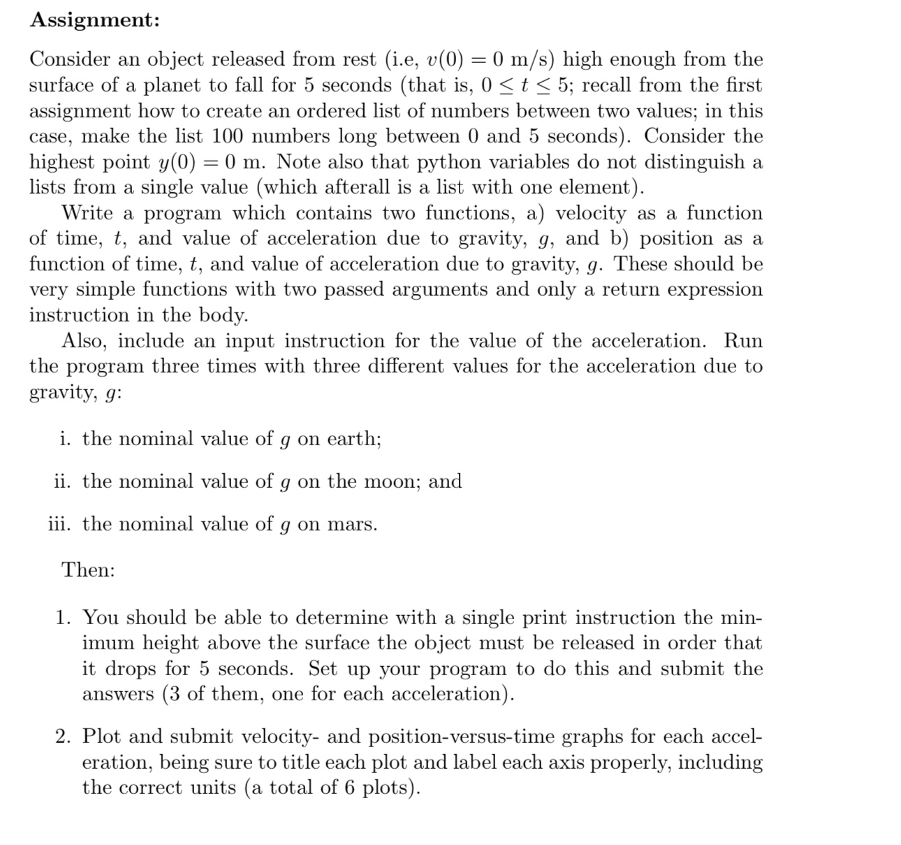 Assignment: Finding Zeros Graphically Write a