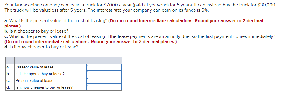 Your landscaping company can lease a truck for