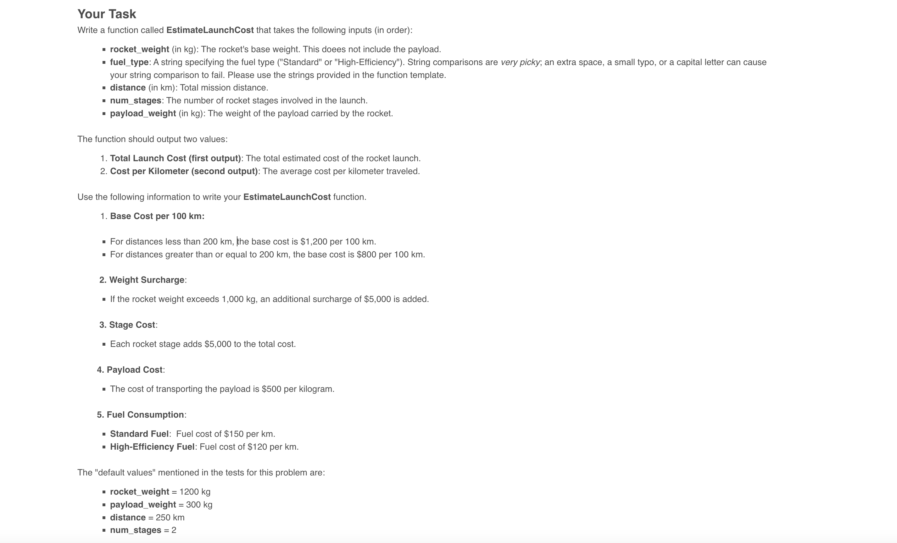 Your Task Write a function called