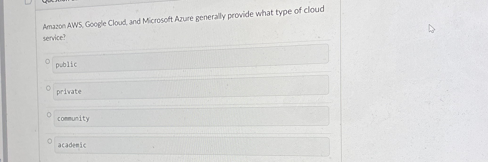 Amazon AWS, Google Cloud, and Microsoft Azure