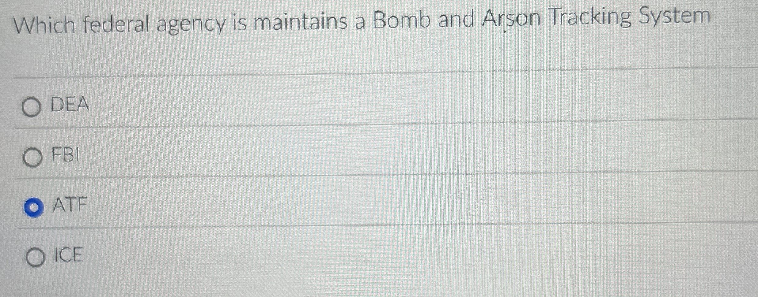 Which federal agency is maintains a Bomb and