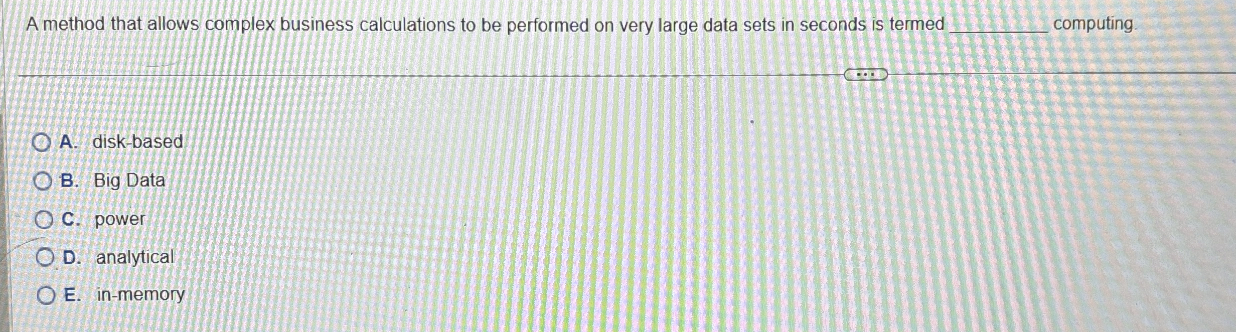 A method that allows complex business