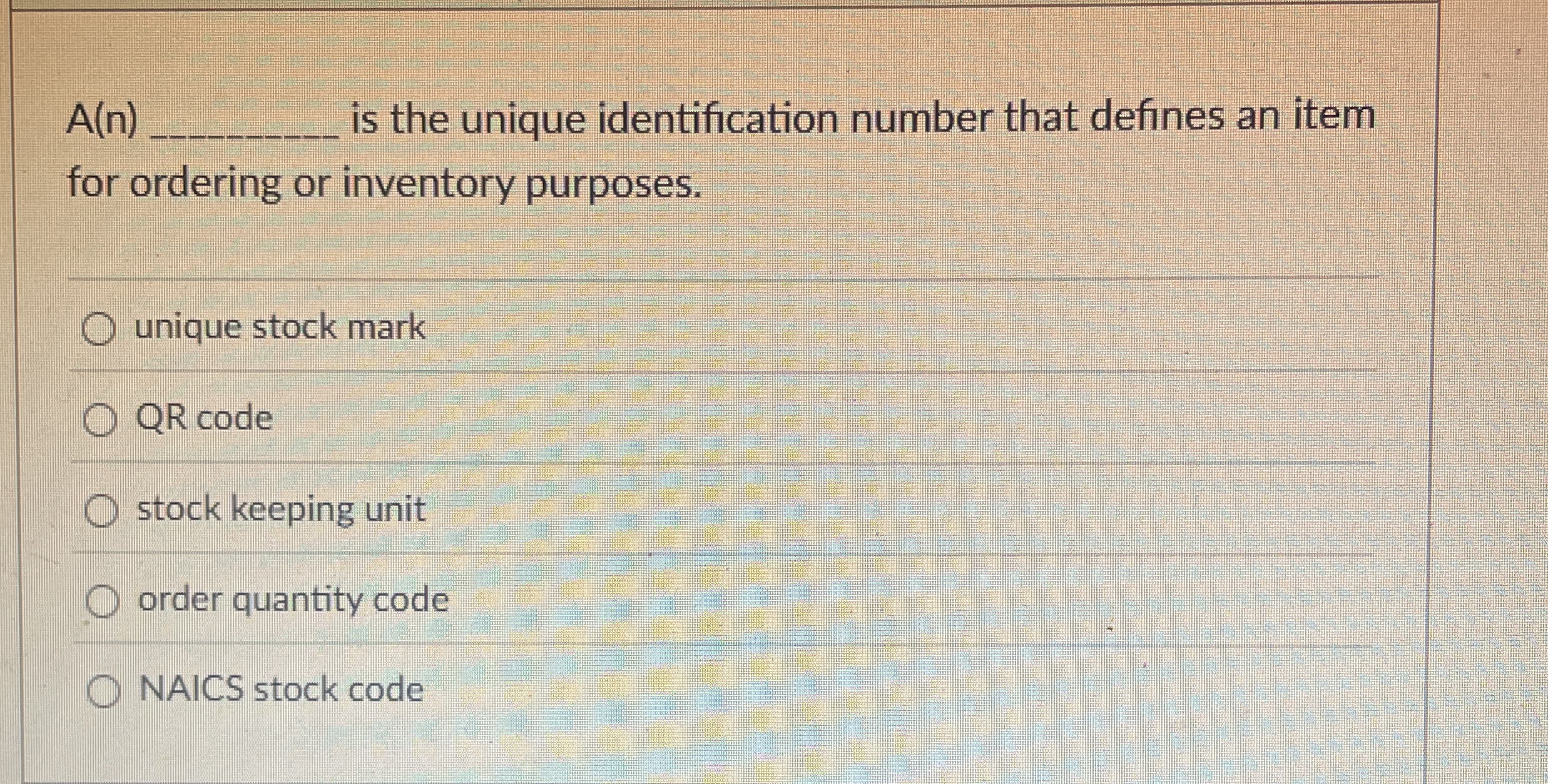 A ( n ) is the unique identification number that