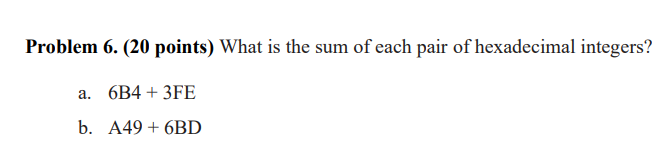 Problem 6 . ( 2 0 points ) What is the sum of
