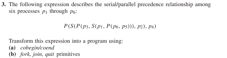 The following expression describes the serial /