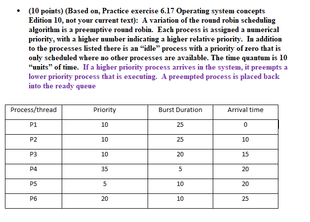 ( 1 0 points ) ( Based on , Practice exercise 6 .