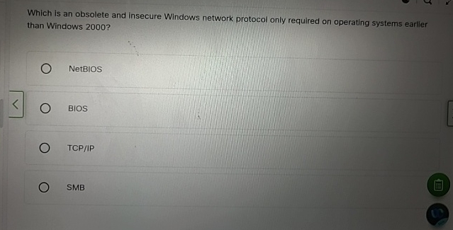 Which is an obsolete and insecure Windows network