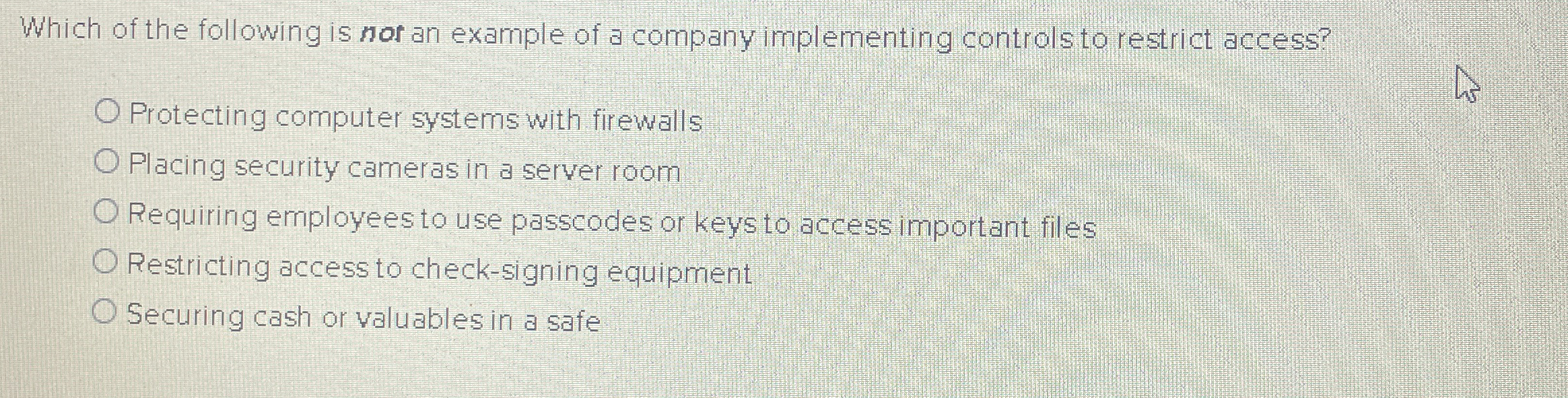 Which of the following is nor an example of a