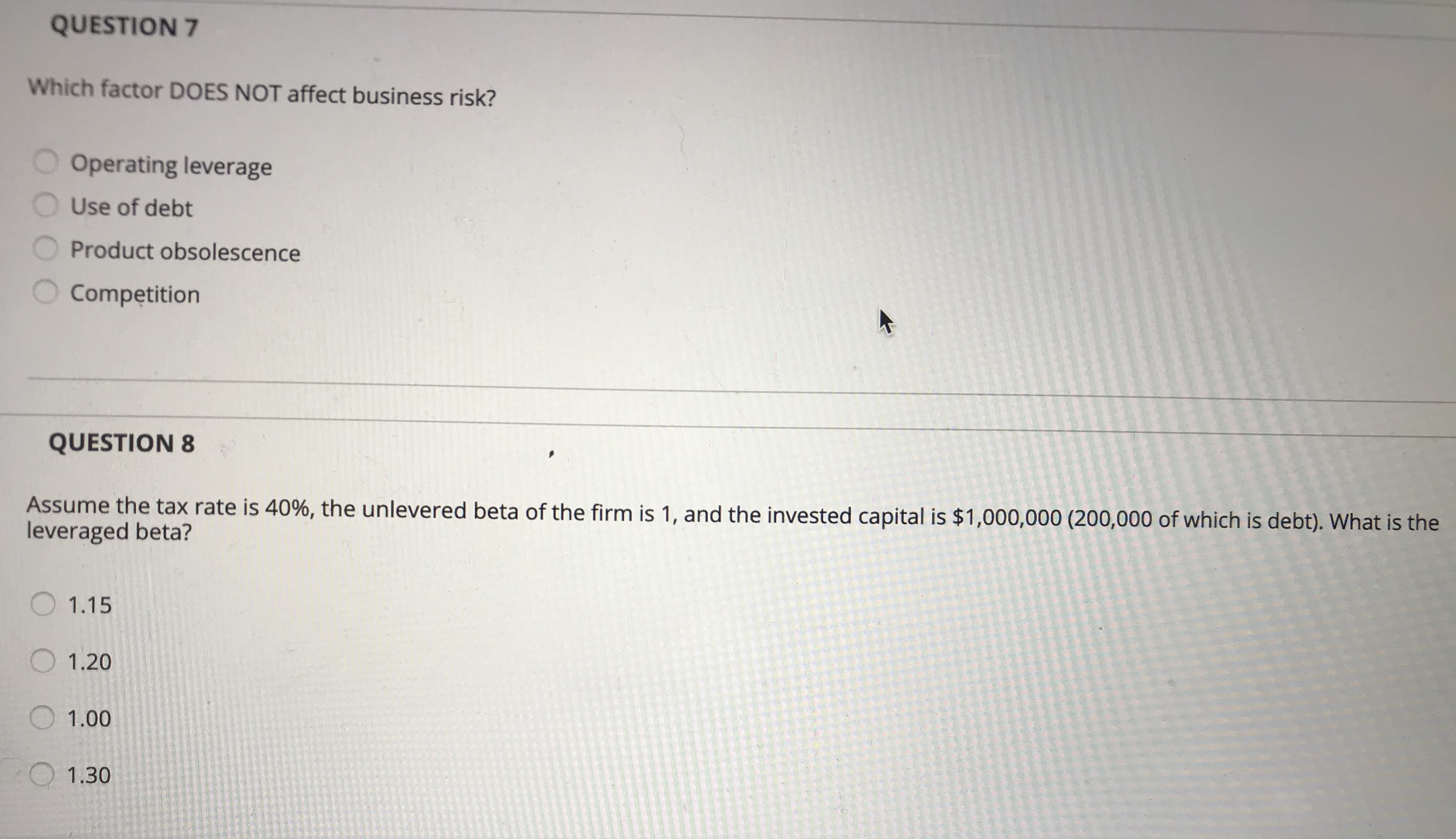 Answer both please QUESTION 7 Which factor DOES