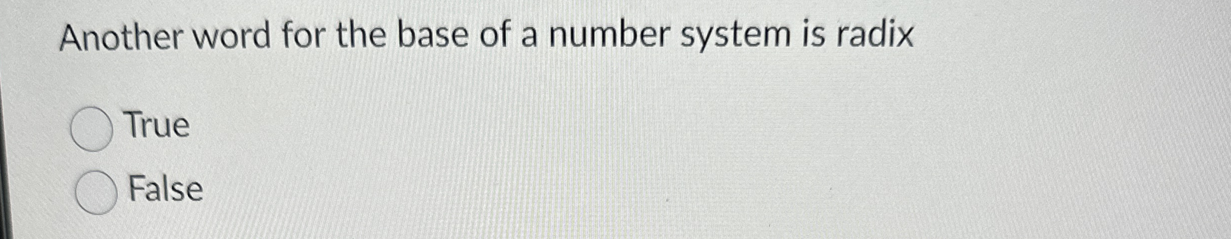 Another word for the base of a number system is