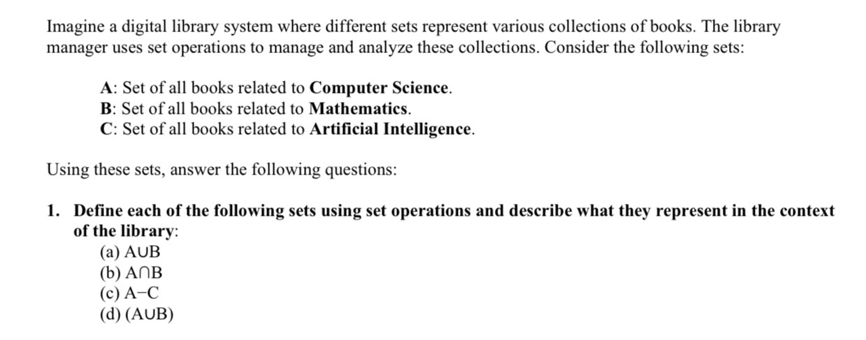 Imagine a digital library system where different