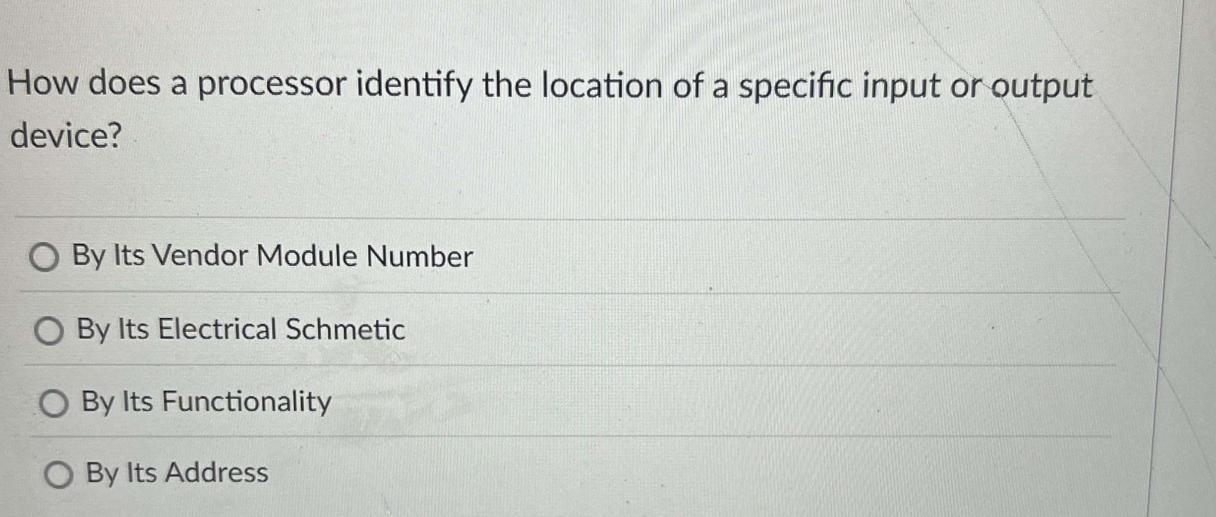 How does a processor identify the location of a