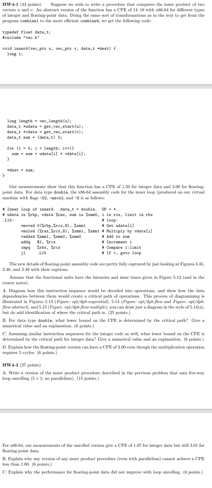 HW 4 - 1 ( 4 3 points ) Suppose we wish to write