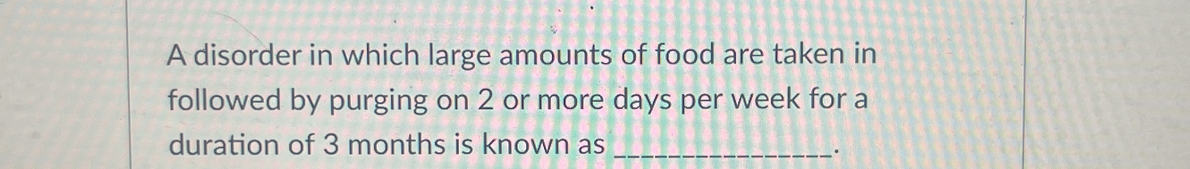 A disorder in which large amounts of food are