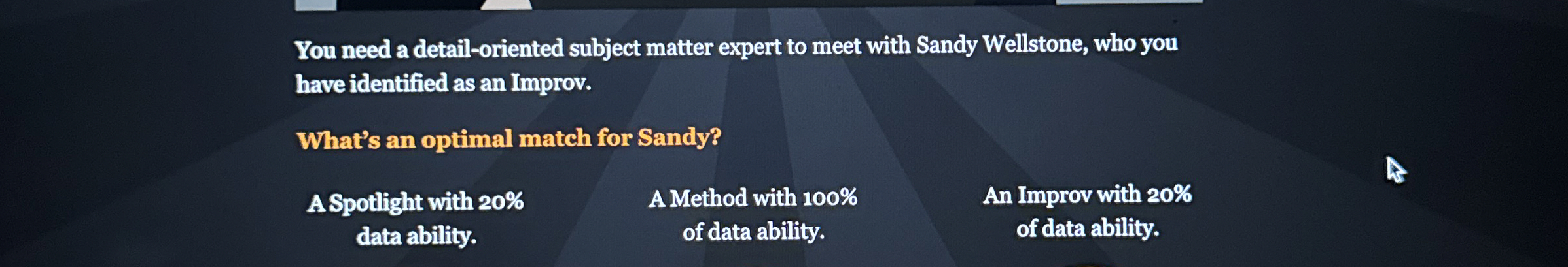 You need a detail - oriented subject matter