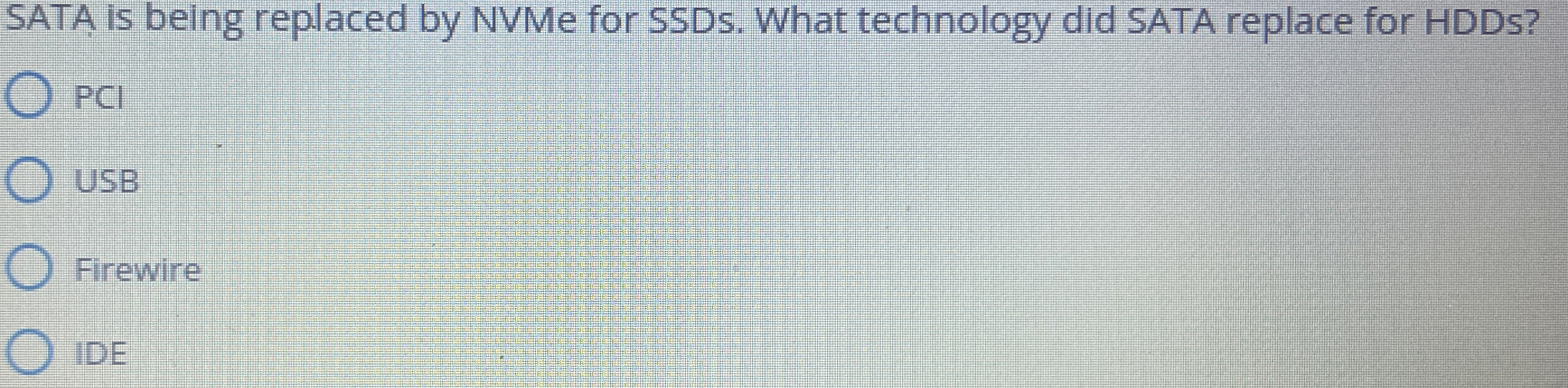 SATA is being replaced by NVMe for SSDs . What