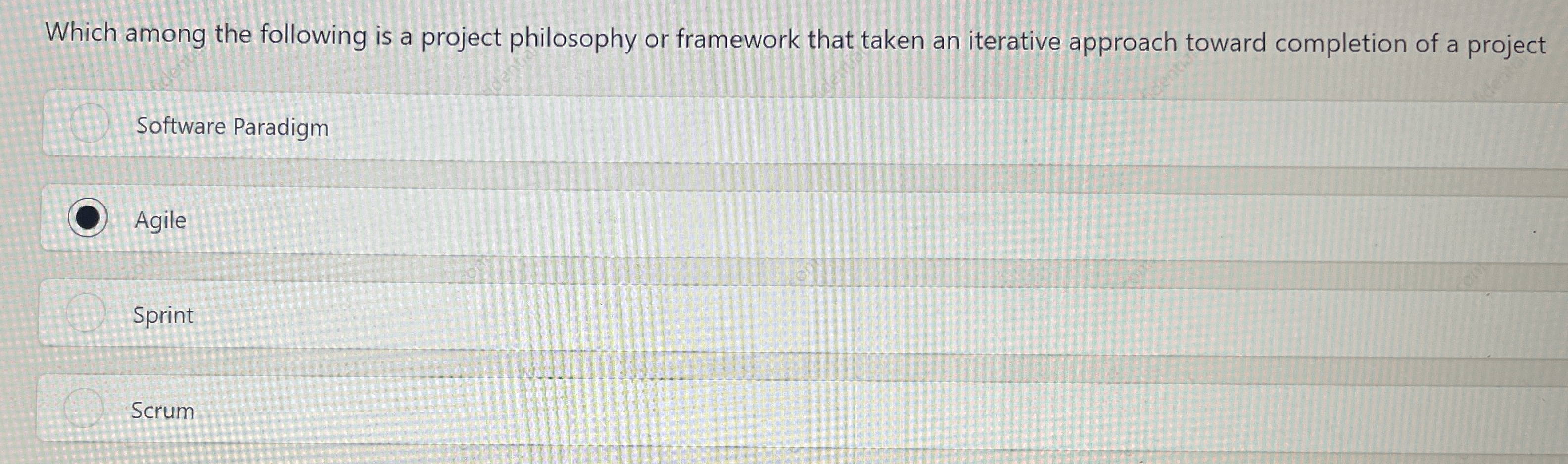 Which among the following is a project philosophy