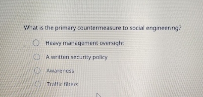 What is the primary countermeasure to social