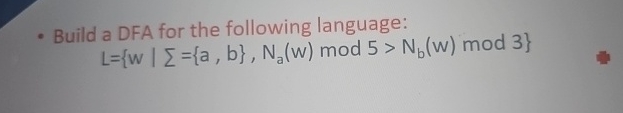 Build a DFA for the following language: L = { w |