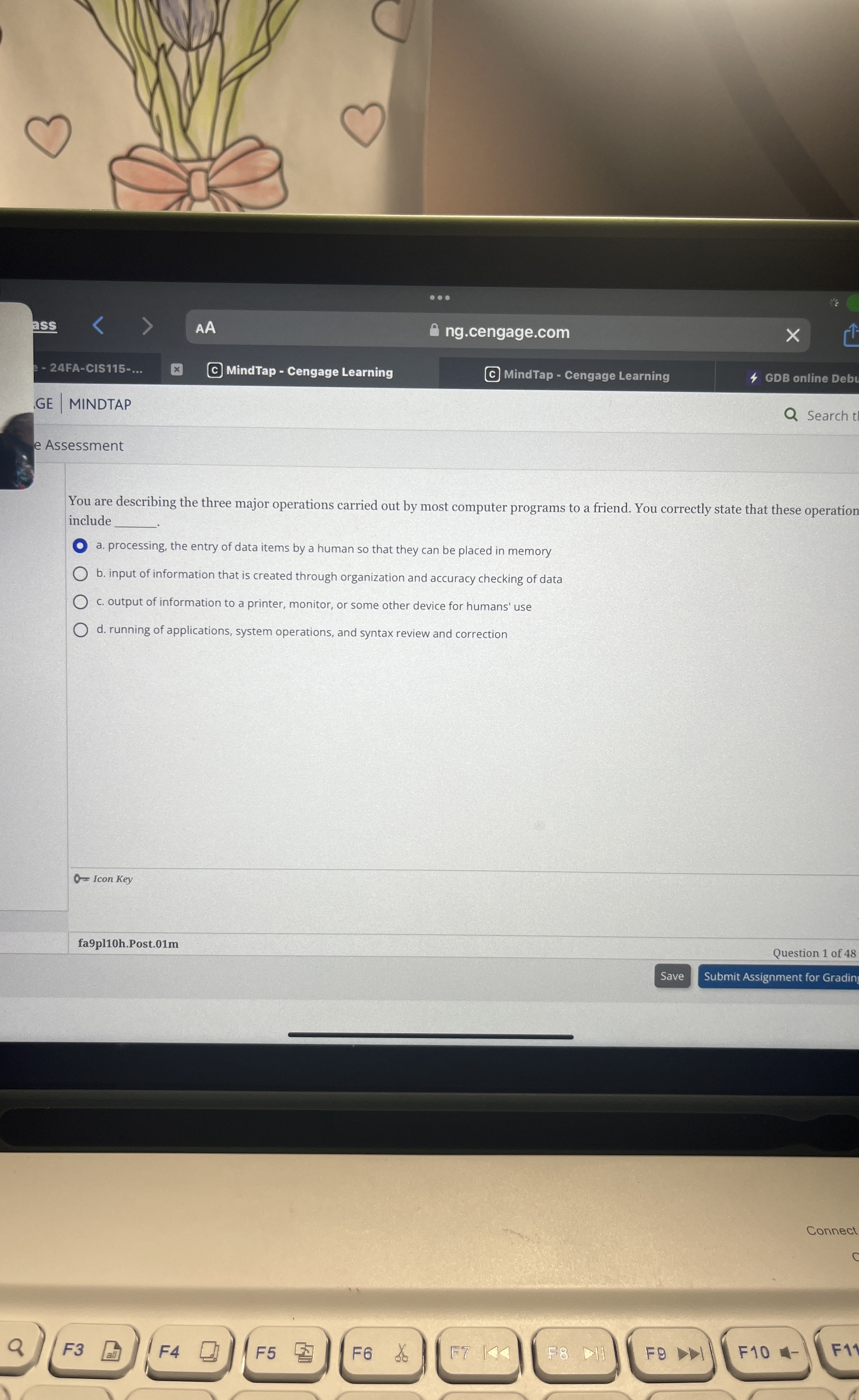 GE You are describing the three major operations