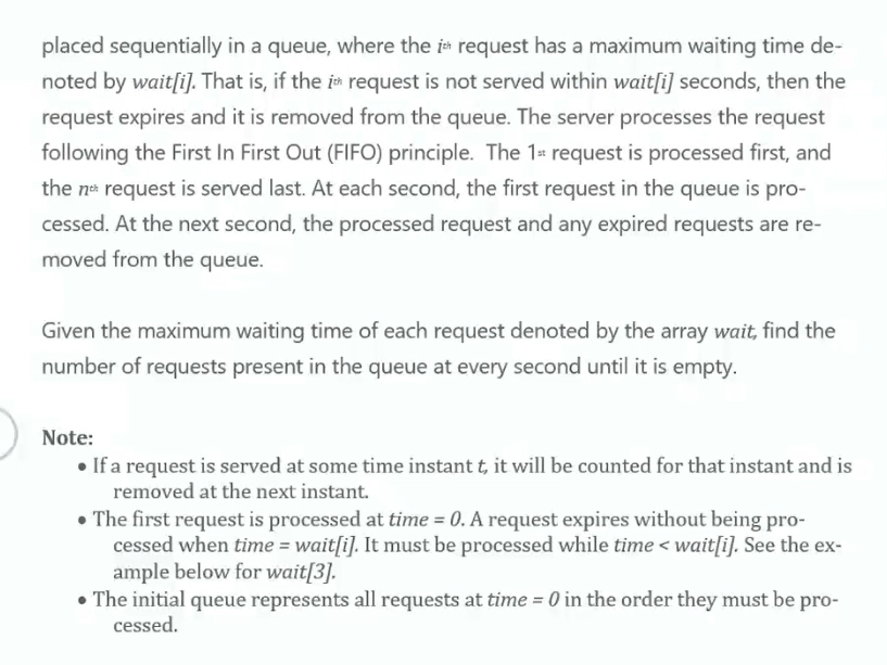 placed sequentially in a queue, where the i i n