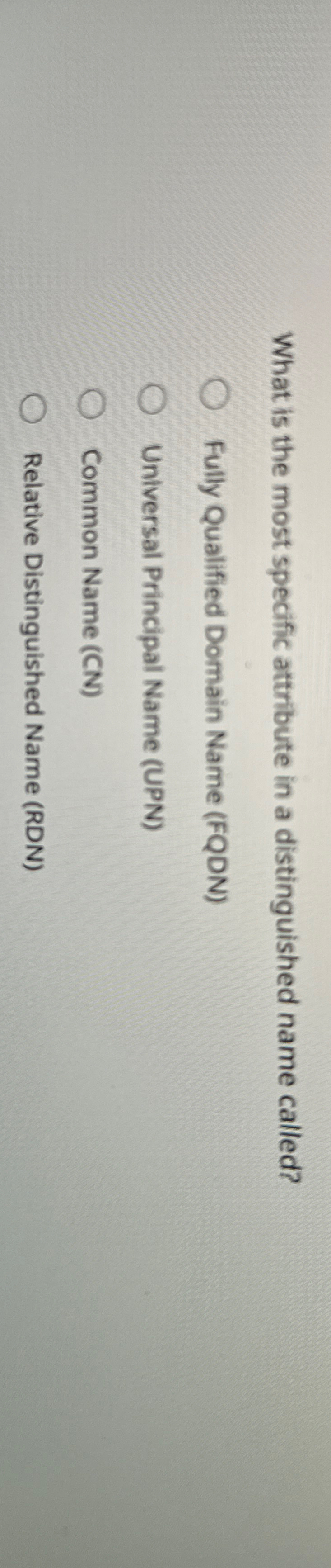 What is the most specific attribute in a